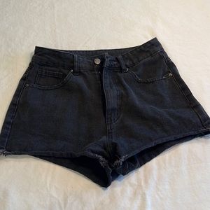 Black Jean shorts
